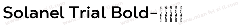 Solanel Trial Bold字体转换
